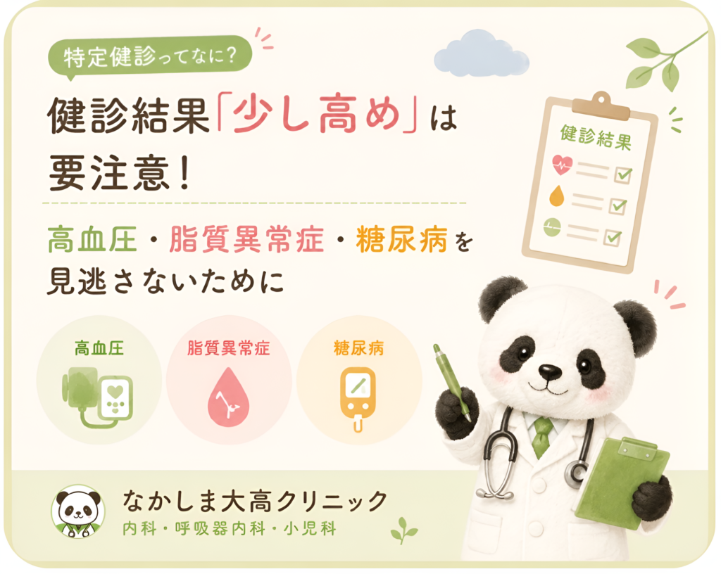 特定健診ってなに？健診結果「少し高め」は要注意？高血圧・脂質異常症・糖尿病を見逃さないために