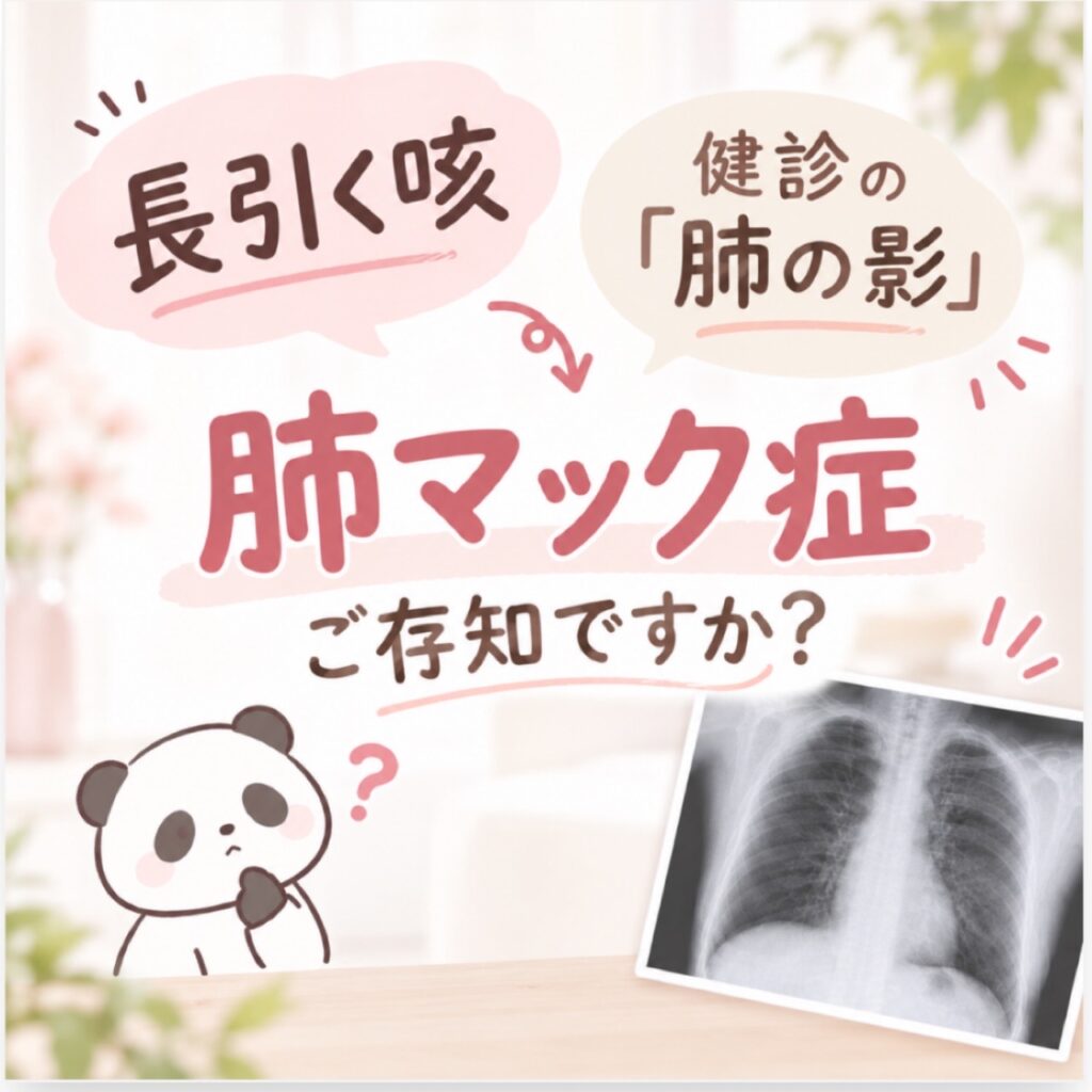 　「長引く咳」や健診の「肺の影」　　　　　　　　　　　　➔「肺マック症」ご存知ですか。